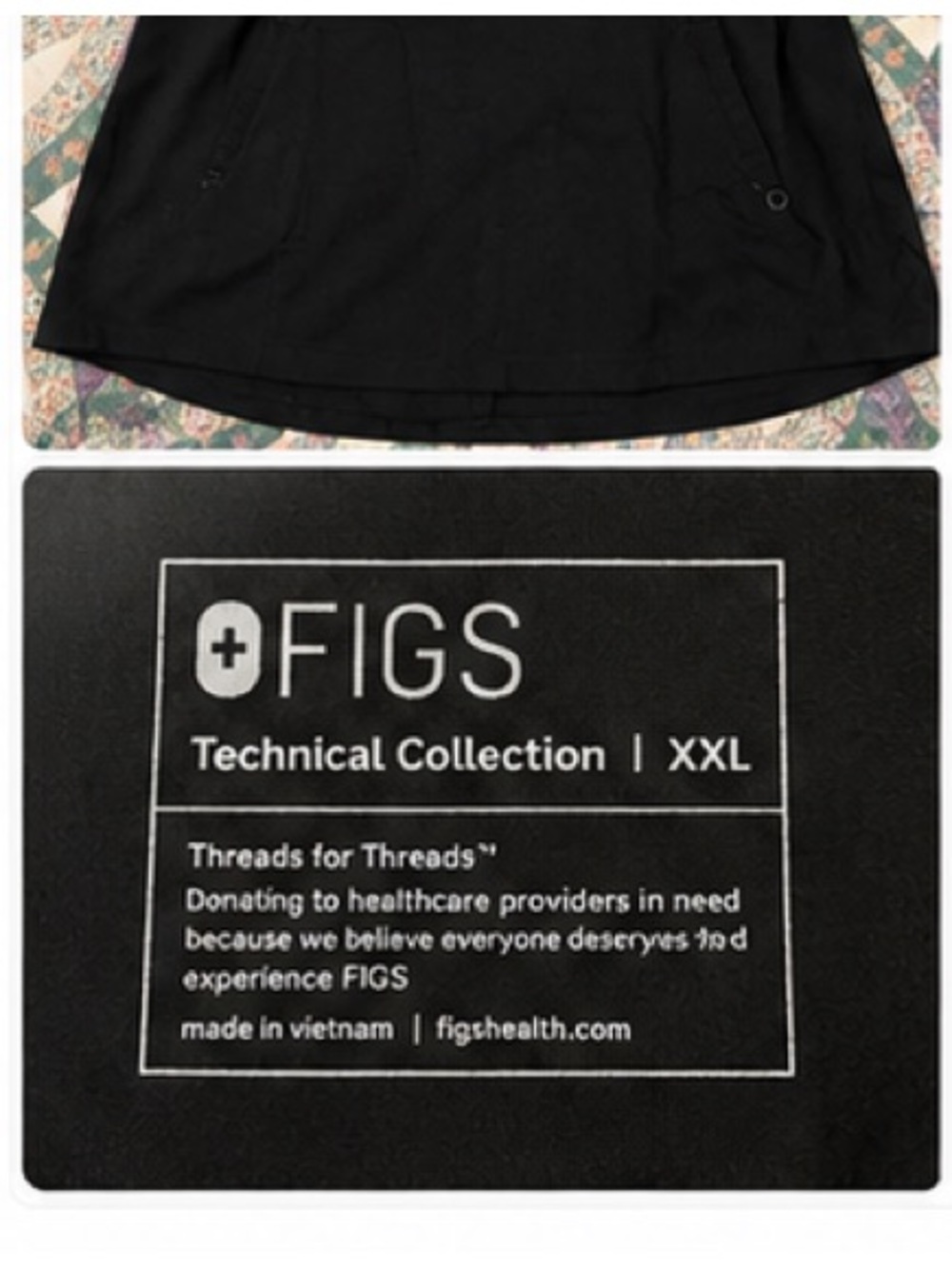FIGS Technical Collection scrub top, XXL